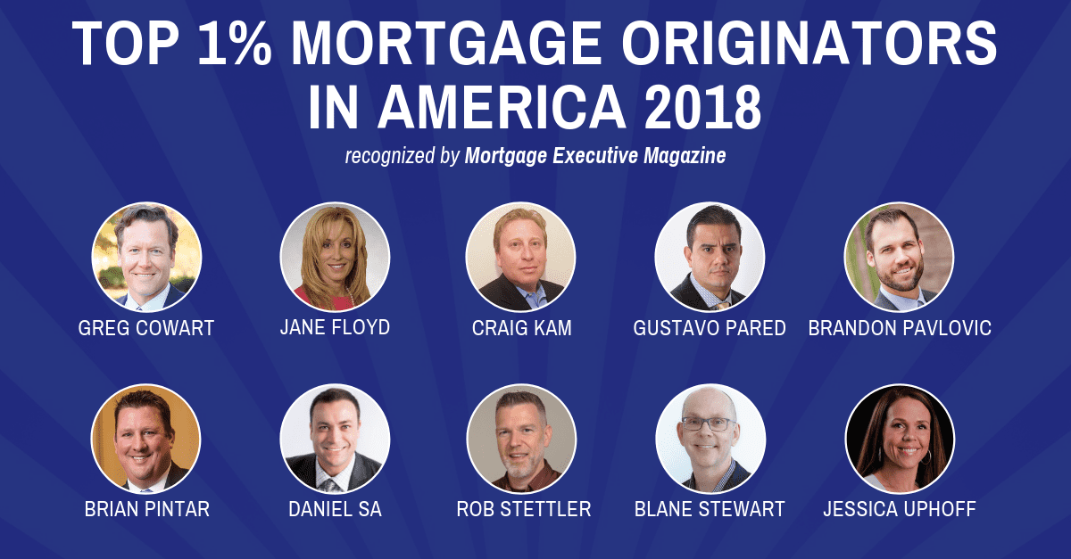 Top 1% Mortgage Originators Mortgage Executive Magazine